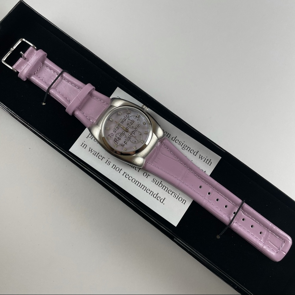 Pink\light Purple & Silver Three Dial Watch - Picture 2 of 8